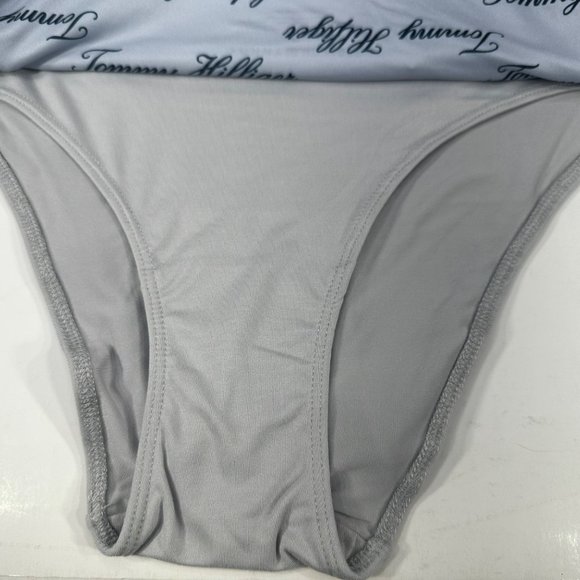 Lot Of Three Tommy Hilfiger Women's Size Medium Panty Bikini Blue Gray Blue New - Picture 4 of 11